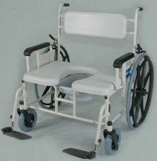 wheeled shower commode chair