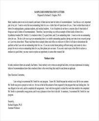 Free 89 Recommendation Letter Examples Samples In Doc
