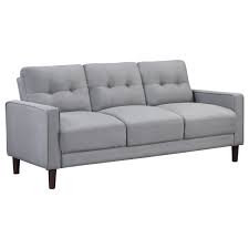upholstered track arms tufted sofa set