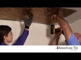 installing nail up tin ceiling tiles 3
