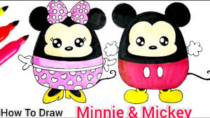 how to draw mickey mouse minnie mouse
