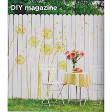 Dandelion Stencil Garden Fence Paint