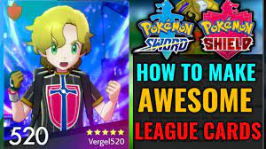 How to design your own LEAGUE CARD in Pokemon Sword and Shield! - YouTube