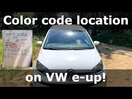 Color Code Location In Volkswagen E Up