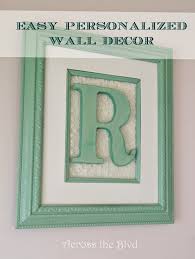 Single Letter Monogram Wall Art With