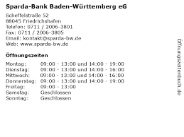 Da hätte die bank auch 5 sterne bekommen, jetzt ist sogar einer noch zuviel. á… Offnungszeiten Sparda Bank Baden Wurttemberg Eg Scheffelstrasse 52 In Friedrichshafen