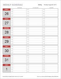 70 Free Schedule Planner Templates Word Excel