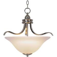 Monument Part 617248 Monument 3 Light Brushed Nickel Pendant With Frosted Glass Pendant Lighting Home Depot Pro