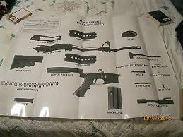 Genuine Army M4 Carbine Assembly Disassembly Layout Chart