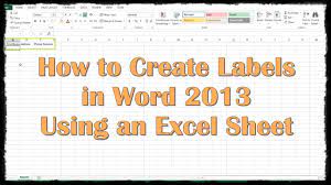 word 2016 using an excel sheet