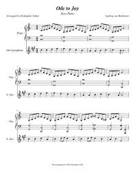 Ode to joy piano letters free letter templates. Ode To Joy Piano And Alto Saxophone Sheet Music Pdf Download Sheetmusicdbs Com