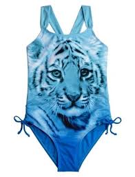 Details About New Girls Justice Blue Swimsuit Bathing Suit