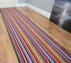 multi colour striped carpet runner