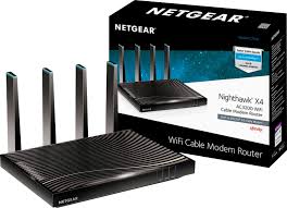 The modem router uses docsis 3.0 for. Best Buy Netgear Nighthawk X4 Dual Band Ac3200 Router With 24 X 8 Docsis 3 0 Cable Modem Black C7500 100nas