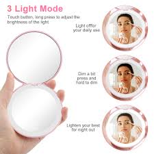 led lighted travel makeup mirror tsv