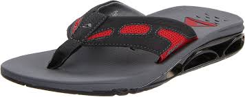 Reef Mens X S 1 Thong Flip Flop Black Red Shoes Flops