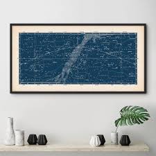 This Striking Panoramic Star Map Print Looks Amazing On Any