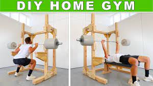 diy squat rack bench press combo