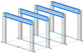 beams with grid lines