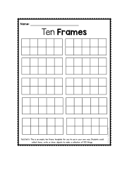36 printable ten frame templates free