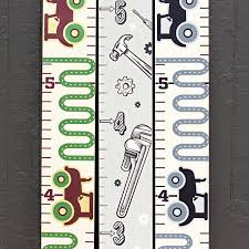Growth Chart Art Hanging Wooden Height Growth Chart For Boys