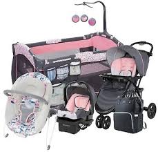 Pink Combo Travel System Stroller