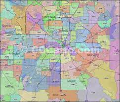 dallas county zip code boundary map