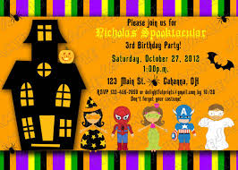 Spooky Halloween Party Invitation Wording Costume Birthday