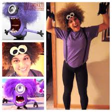 Click show more :) this is a despicable me minion diy halloween costume. One Way To Utilize Your Hair For Halloween Purple Minion Purple Minion Costume Purple Minions Minion Costumes