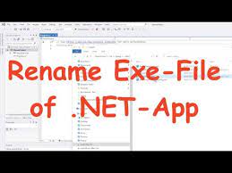 how to rename the exe file of a net