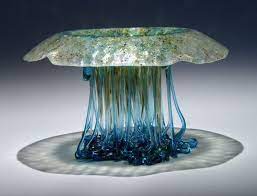 Glass Jellyfish Showcase Fine