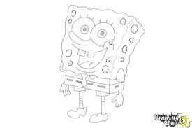 Black leather shoes, tube socks, brown dress pants, a black belt, white dress shirt adn a red necktie with a double windsor not. How To Draw Spongebob Step By Step Drawingnow
