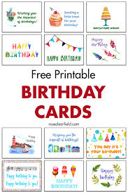 free printable birthday cards rose