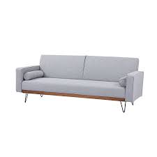 warner 3 seater sofabed light gray