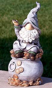 Roman 14 Irish Gnome On A Pot Outdoor Garden Statue