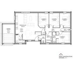 plan de maison plain pied 4 chambres