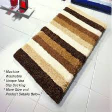 bilbao striped bath rug with thick pile