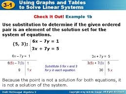 Using Graphs And Tables 3 1 To Solve