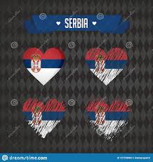 Serbia With Love Design Vector Broken Heart With Flag