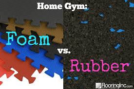 home gym foam vs rubber flooring inc