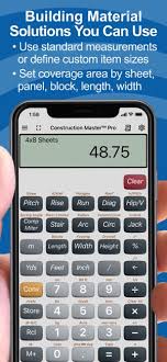construction master pro calc on the app