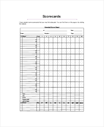 10 baseball scorecard templates free