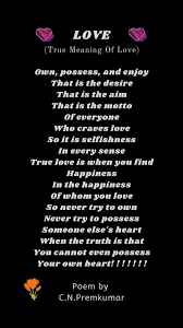 love true meaning of love poem