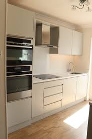 handleless painted kitchen made to