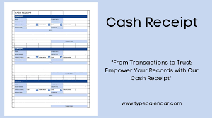 free printable cash receipt templates