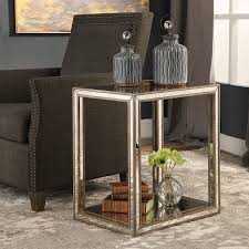 One from the major benefit of purchasing rustic furniture is that it matches the theme of the family area. Uttermost Julie Burnished Antique Gold Mirrored End Table N A