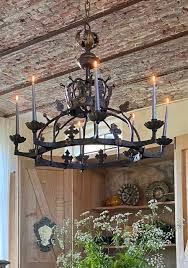 Cast Iron Chandelier With Candles