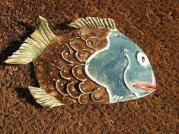 Ceramic Fish Tropical Decor Clay Wall Art