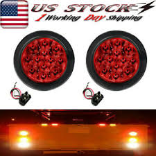 2x 4 In Sealed Red Truck Boat Trailer Light Kit 12 Led Rear Brake Tail Lights Ebay