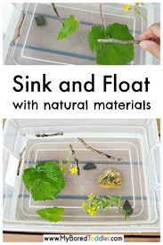 sink and float water play with natural